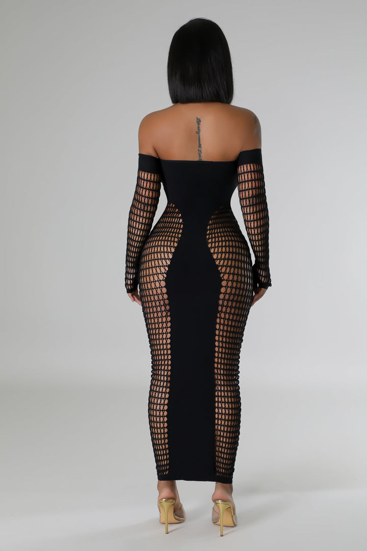 Socialite Lingerie Maxi Dress - Black