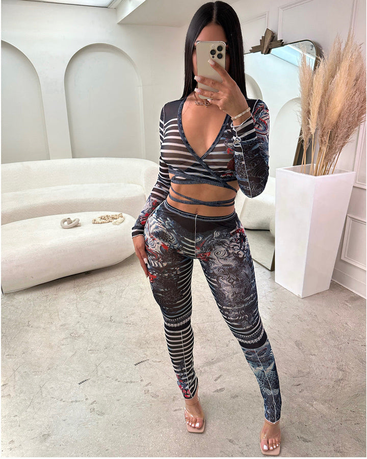 Savvy Luxe Crop Top & Leggings Set