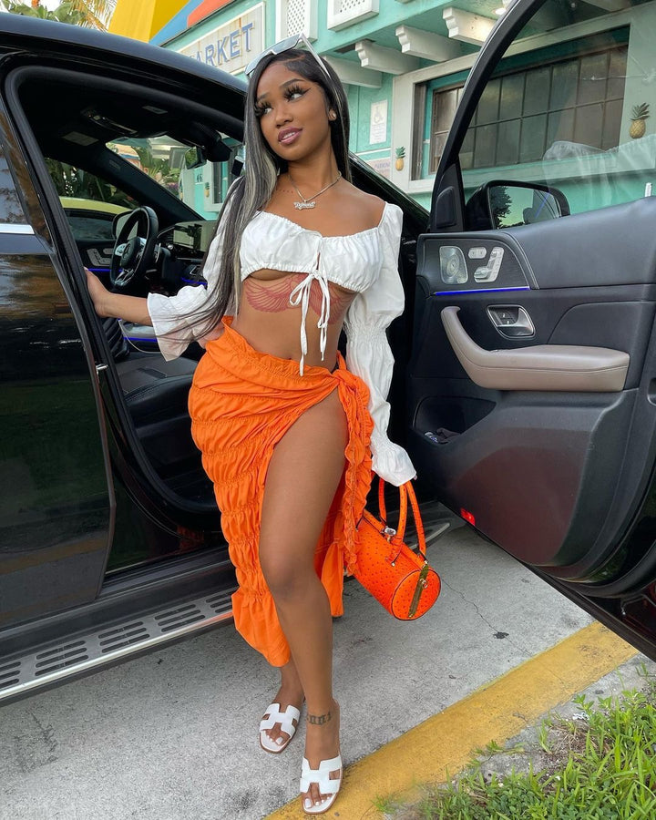 Calabasas Resorts Skirt - Orange