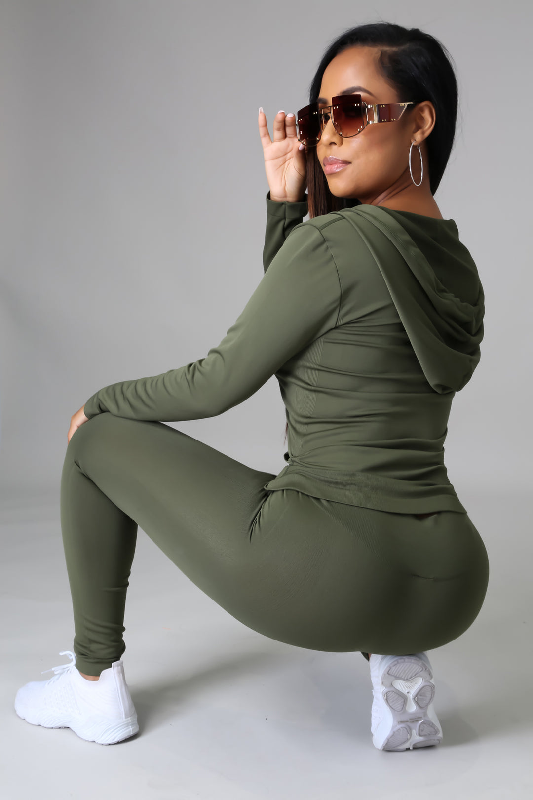 Fast Moves Tracksuit - Olive Green